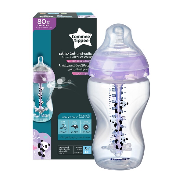 Tommee Tippee Advanced Anti-Colic Baby Bottle (3m+) – Girl 340ml