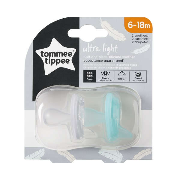 Tommee Tippee Ultra-light Silicone Soothers (6-18m) 2pcs