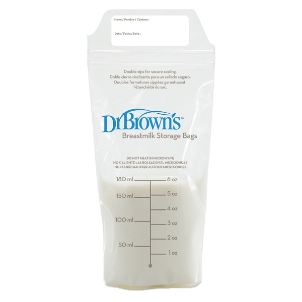 Buy Dr. Brown's Breastmilk Storage Bag (6 oz / 180 ml), 25-Pack
