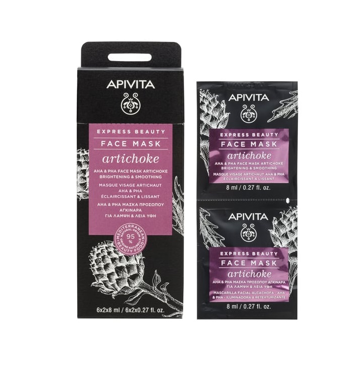 Apivita Express Beauty AHA & PHA Face Mask with Artichoke 2x8ml