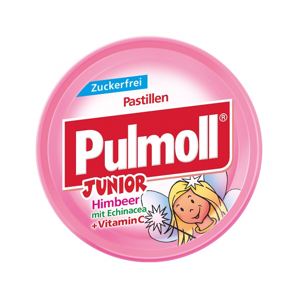Pulmoll Junior Lozenges with Vitamin C & Echinacea - Rasberry Flavor 45gr