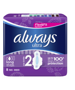 Always Promo Ultra Long (Size 2) Sanitary Pads with Wings 8pcs