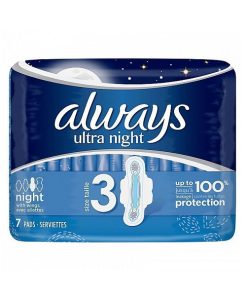 Always Ultra Night (Size 3) Sanitary Pads with Wings 7pcs