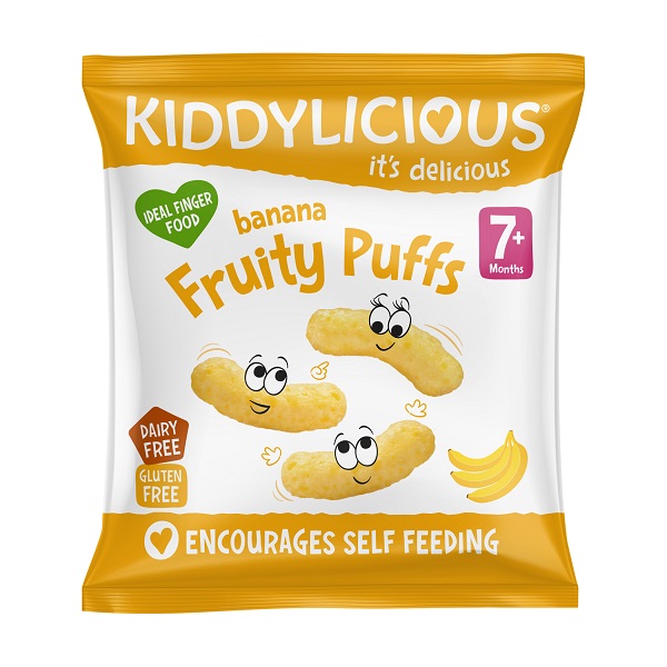 Kiddylicious Banana Fruity Puffs (7m+) 10gr