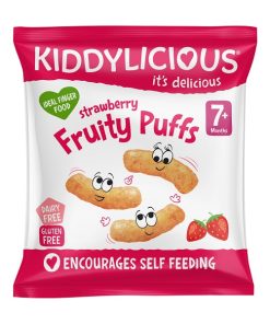 Kiddylicious Strawberry Fruity Puffs (7m+) 10gr