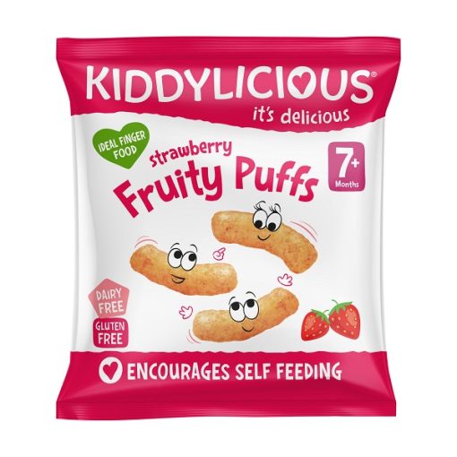 Kiddylicious Strawberry Fruity Puffs (7m+) 10gr