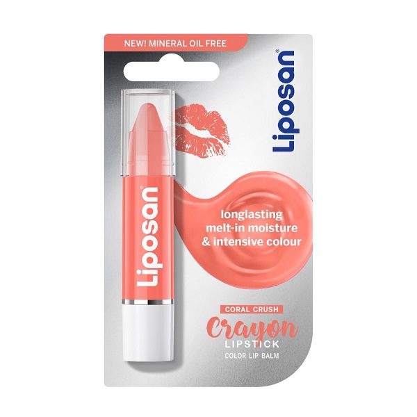 Liposan Crayon Coral LIPSTICK Περιποιητικό balm χειλιων για ενυδάτωση θρέψη και κοραλί χρώμα στα χείλη