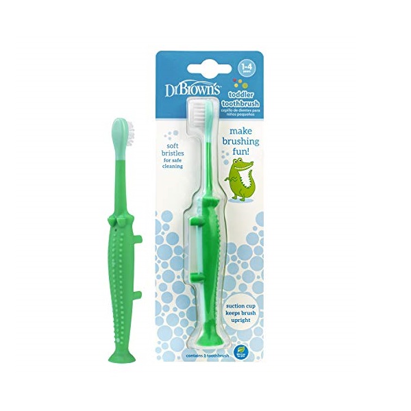 Dr. Brown’s Infant-to-Toddler Toothbrush (0-3Y) Green Crocodile