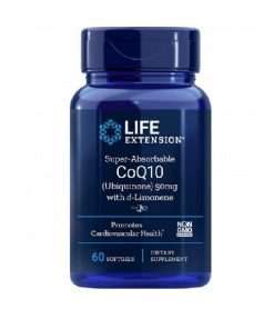 LifeExtension Super-Absorbable CoQ10 with d-Limonene 50mg 60softgels