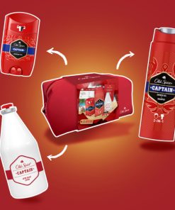 Old Spice Captain Wash Bag Gift Set for Men