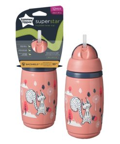 Tommee Tippee Superstar Insulated Straw Cup Pink 266ml