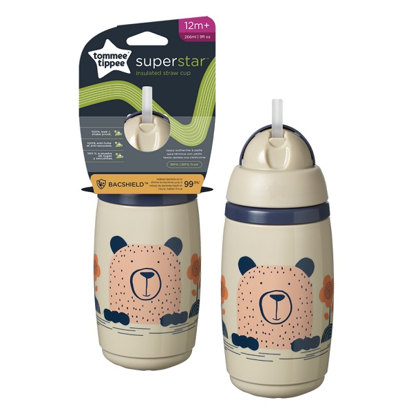 Tommee Tippee Insulated Spill proof Toddler Straw & Valve Sippy