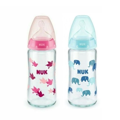 Nuk Baby Bottle First Choice Plus Glass (0-6m) 240ml