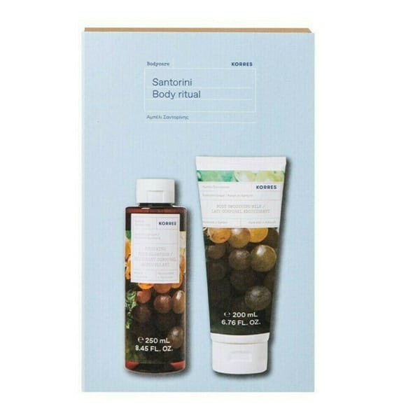 Korres Santorini Body Ritual - Santorini Grape Shower Gel 250ml & Body Milk 200ml
