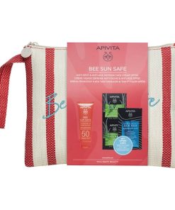 Apivita Bee Sun Safe Anti-Spot & Anti-Age Defense Face Cream SPF50 + Gift Express Face Mask Aloe & Hair Mask Moisturizing