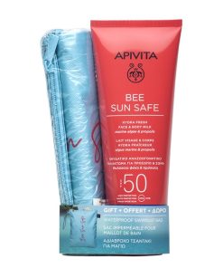 Apivita Bee Sun Safe Hydra Fresh Face & Body Milk SPF50 + Gift Waterproof Swimsuit Bag