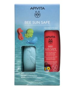 Apivita Bee Sun Safe Hydra Sun Kids Lotion-Easy Application SPF50 & GIFT 3 Beach Sand Toys