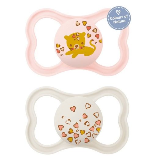 MAM Air 215S Silicone Pacifier Girl (6-16m) 2pcs