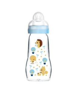 MAM Feel Good 375S Baby Glass Bottle Boy (2m+) 260ml