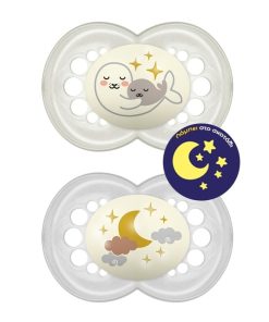 MAM Night 260S Silicone Pacifier Unisex (16m+) 2pcs