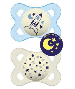 MAM Night 110S Silicone Pacifier Boy (2-6m) 2pcs