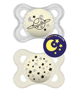 MAM Night 110S Silicone Pacifier Unisex (2-6m) 2pcs