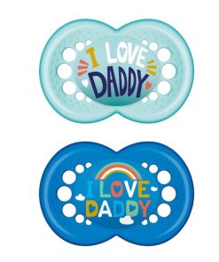 MAM Ι Love Daddy 265S Silicone Pacifier Boy (16m+) 2pcs