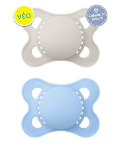 MAM Original Colors of Nature 118S Silicone Pacifier Boy (2-6m) 2pcs