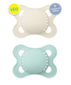 MAM Original Colors of Nature 118S Silicone Pacifier Unisex (2-6m) 2pcs