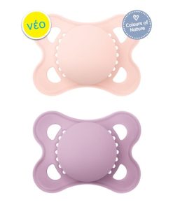 MAM Original Colors of Nature 118S Silicone Pacifier Girl (2-6m) 2pcs