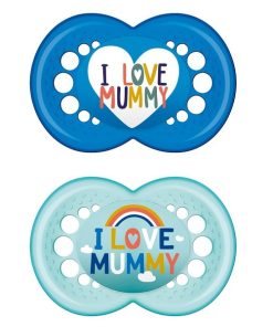 MAM Ι Love Mummy 170S Silicone Pacifier Boy (6-16m) 2pcs