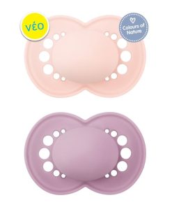 MAM Original Colors of Nature 178S Silicone Pacifier Girl (6-16m) 2pcs