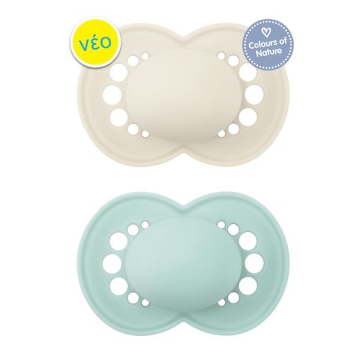 MAM Original Colors of Nature 178S Silicone Pacifier Unisex (6-16m) 2pcs