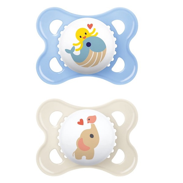 MAM Original Better Together 100S Silicone Pacifier Boy (2-6m) 2pcs