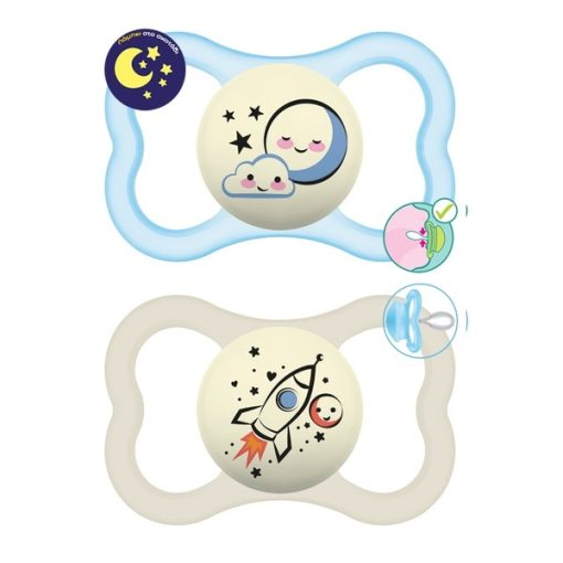 MAM Supreme Night 248S Silicone Pacifier Boy (6-16m) 2pcs