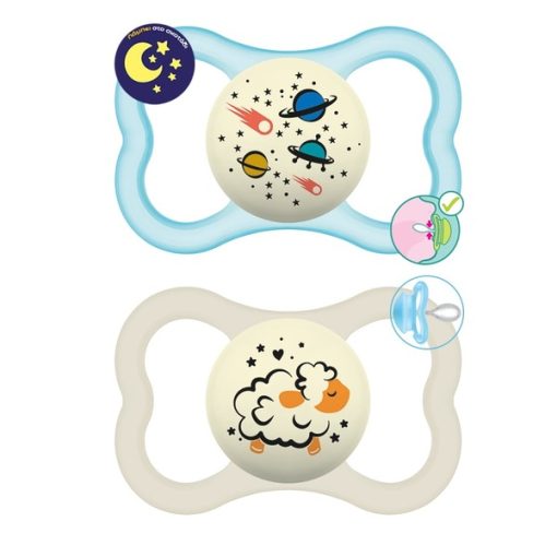 MAM Supreme Night 248S Silicone Pacifier Boy (6-16m) 2pcs