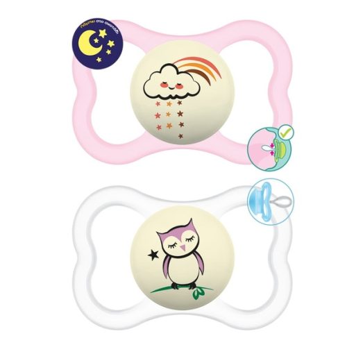 MAM Supreme Night 298S Silicone Pacifier Girl (16m+) 2pcs