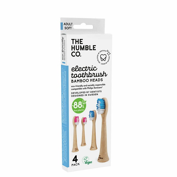 The Humble Co. Electric Toothbrush Bamboo Heads - 4pcs