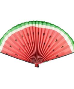 Legami Folding Paper Fan, Fiesta and Siesta Aloha Theme - Watermelon