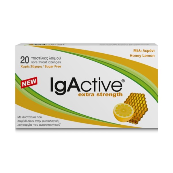 IgActive Extra Strength Honey & Lemon – 20pcs