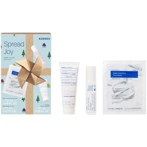 Korres Promo Set Spread Joy Greek Yoghurt Glow Recipe Mask 20ml & Eye Gel 15ml & Foaming Cleanser 20ml