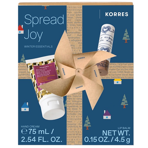 Korres Set Spread Joy Winter Essentials Nourishing Hand Cream Almond Oil & Shea Butter 75ml + Lip Balm Cocoa Butter 4.5gr