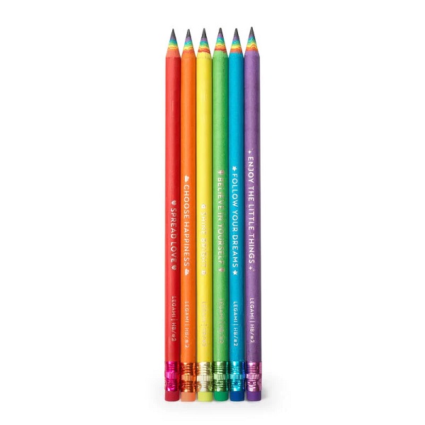 Legami Set of 6 HB Graphite Pencils made from Recycled Paper