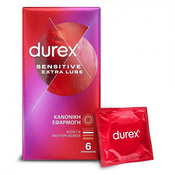 Durex Sensitive Extra Lube condoms - 6pcs