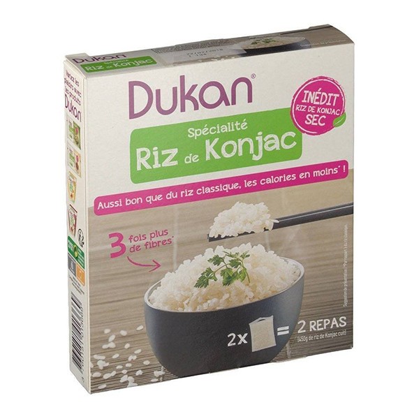 Riz de Konjac Dukan, 2 paquets de 50 grammes 