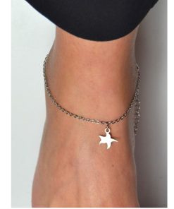 Farma Bijoux Hypoallergenic Silver Ankle Chain with a Star