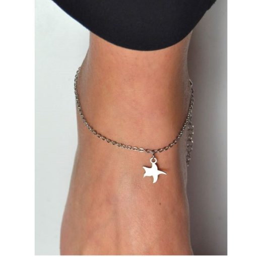 Farma Bijoux Hypoallergenic Silver Ankle Chain with a Star