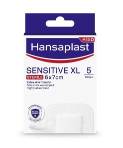 Hansaplast Ultra Sensitive XL , 5x7,2cm, 5τεμ