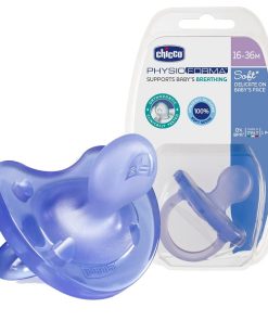 Chicco Physio Soft Orthodontic Pacifier All Silicone Purple 12m+