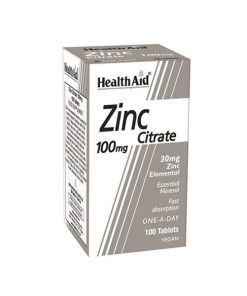 Health Aid ZINC Citrate 100mg 100tabs